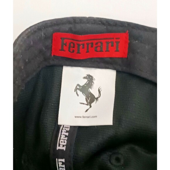 Scuderia Ferrari Formula One Blk Strapback Hat Logo Patch - Picture 8 of 9